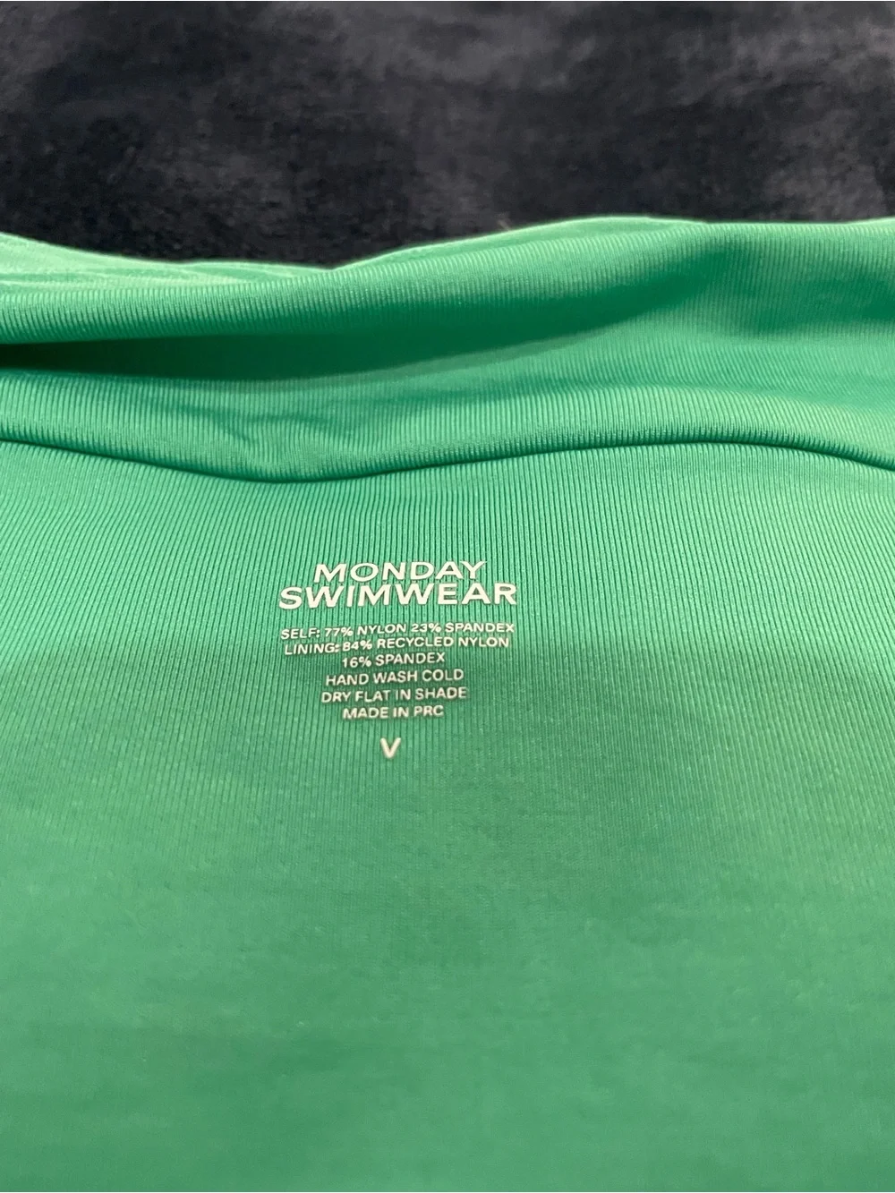 Monday Swimwear Bikini: Bahama Top (V/L) Argentina Bottom (V/8-12) NWOT, green